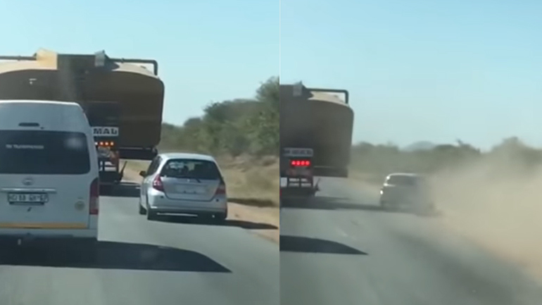 Πήγε να προσπεράσει από δεξιά και κατέληξε στα χωράφια!